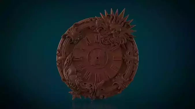 Moon and Sun Wall Clock 3D print model
