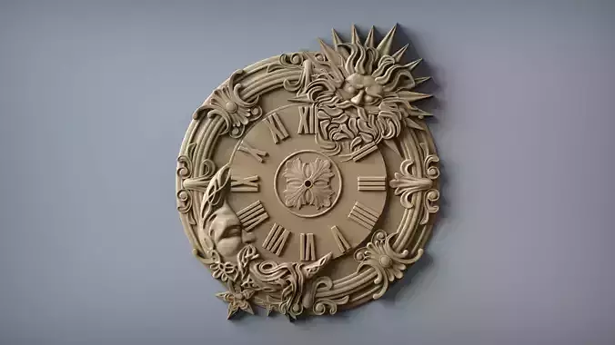 Moon and Sun Wall Clock