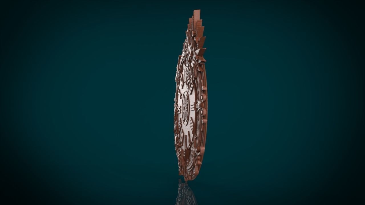 Moon and Sun Wall Clock 3D print model_3