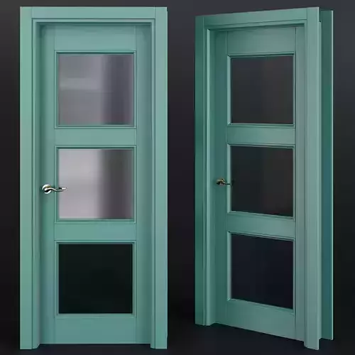 Interior Doors low poly 3d model