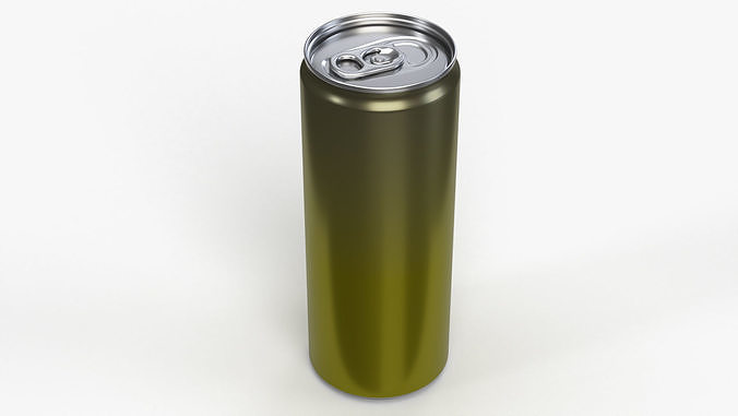 Slim soda energy drink beverage can 250 ml 8-45 oz 3D model 4