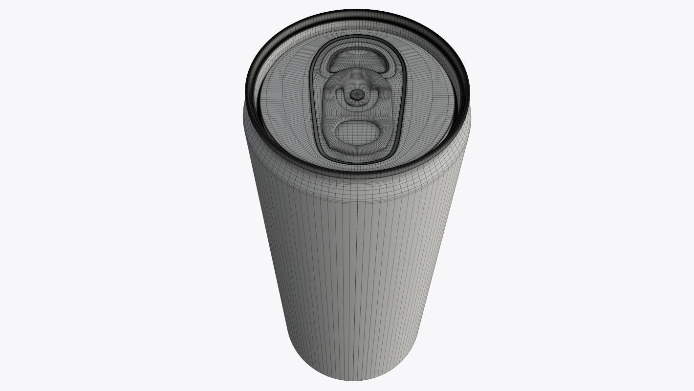 Slim soda energy drink beverage can 250 ml 8-45 oz 3D model_7