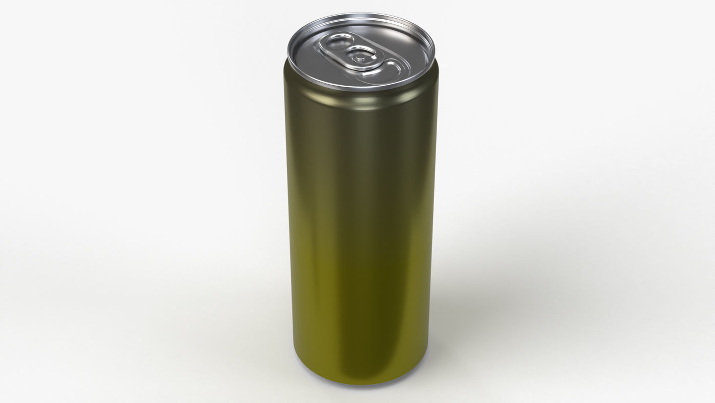 Slim soda energy drink beverage can 250 ml 8-45 oz 3D model_2