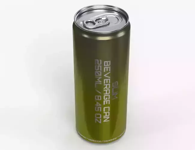 Slim soda energy drink beverage can 250 ml 8-45 oz 3D model