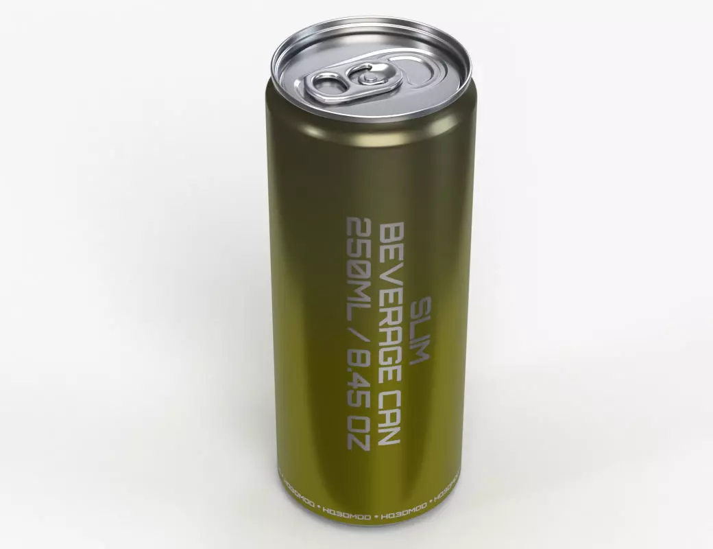 Slim soda energy drink beverage can 250 ml 8-45 oz 3D model_0