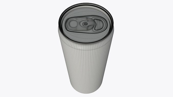 Slim soda energy drink beverage can 250 ml 8-45 oz 3D model 7