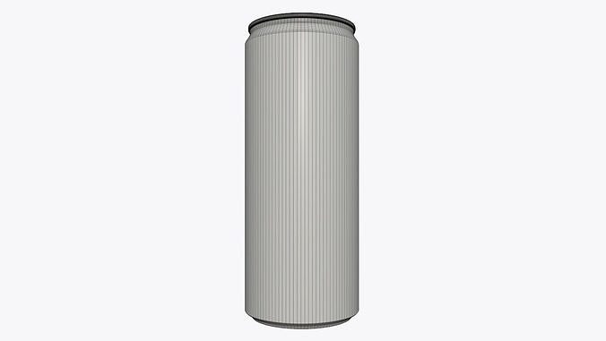 Slim soda energy drink beverage can 250 ml 8-45 oz 3D model 6