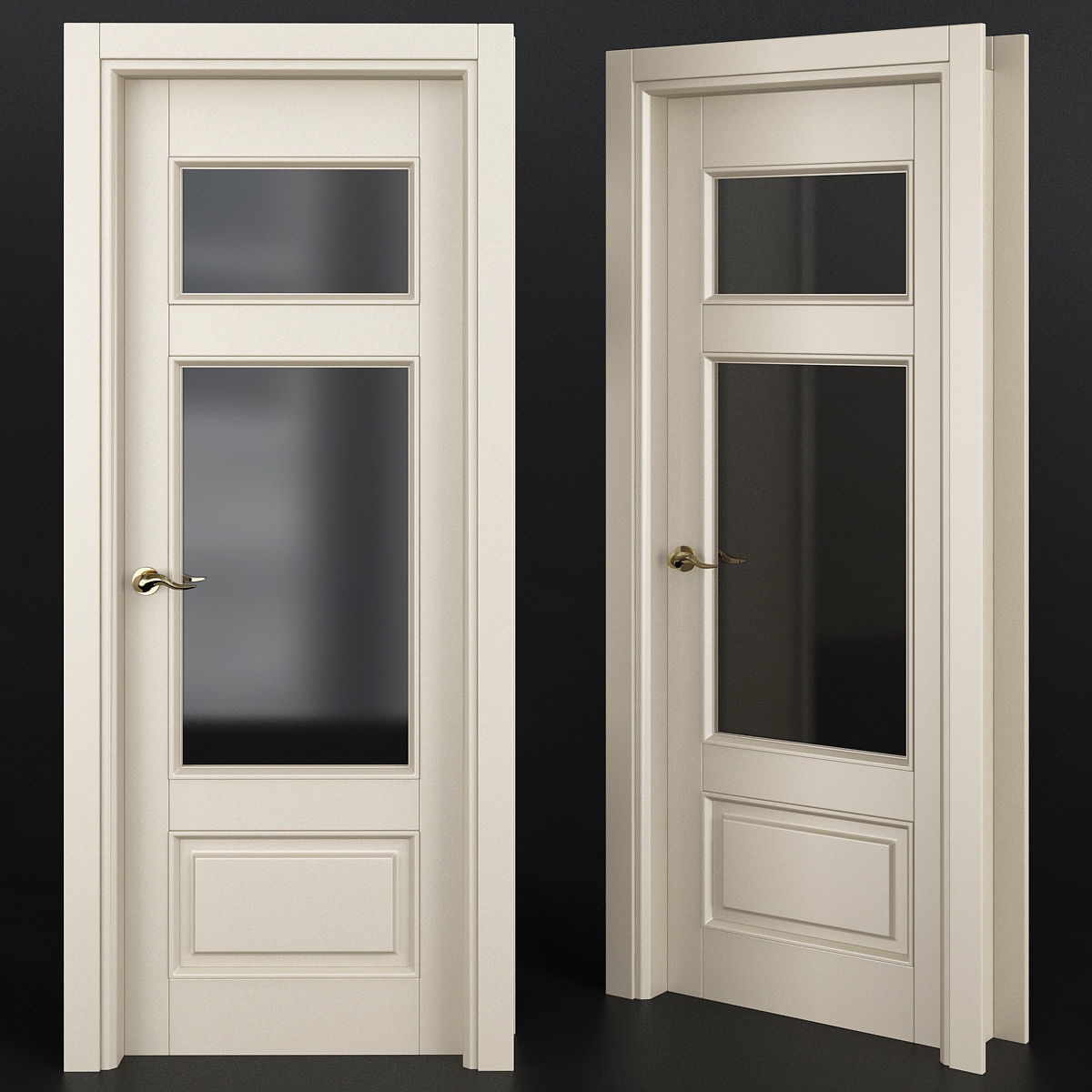 Doors collection 3d models 10 pieces Low-poly 3D model_17