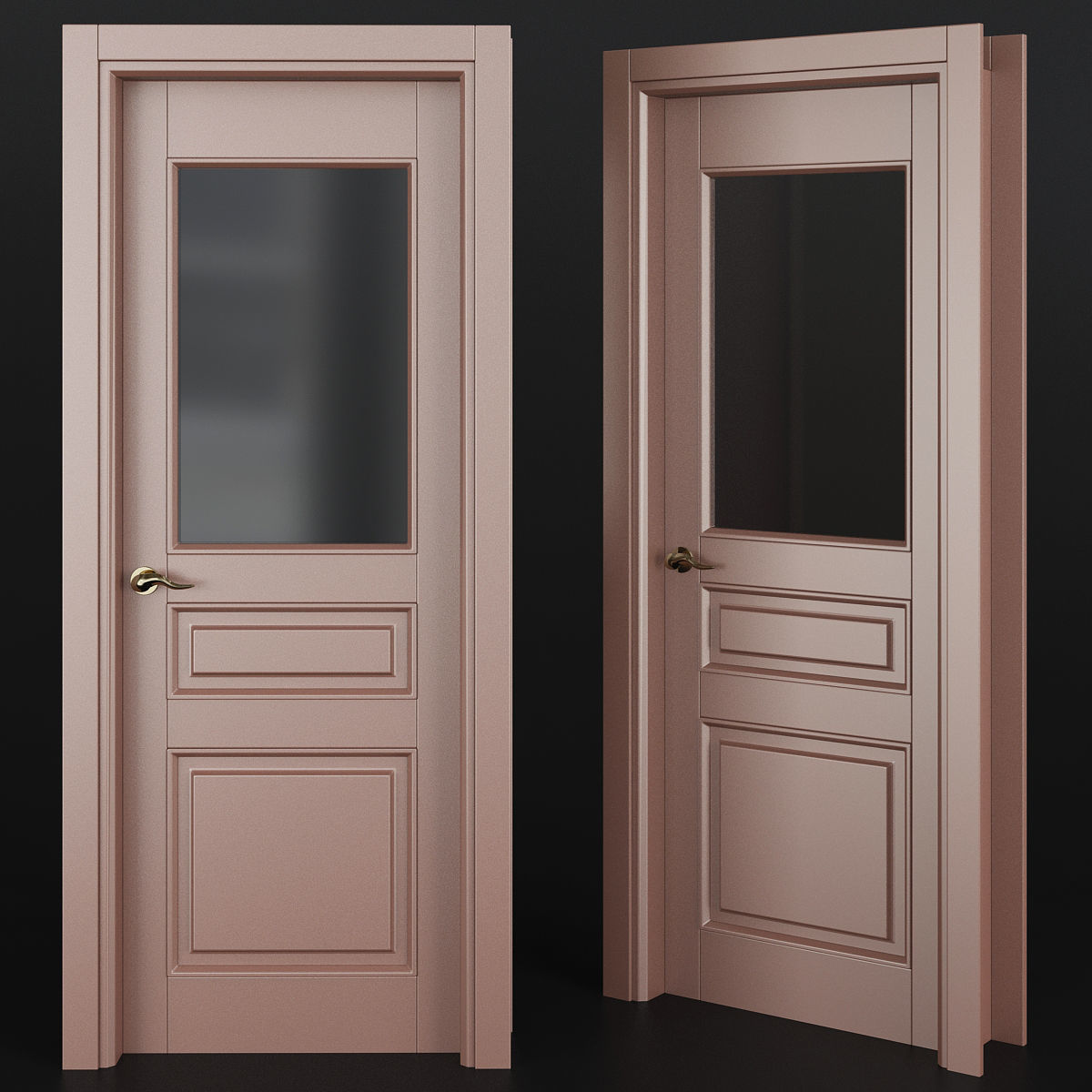 Doors collection 3d models 10 pieces Low-poly 3D model_15