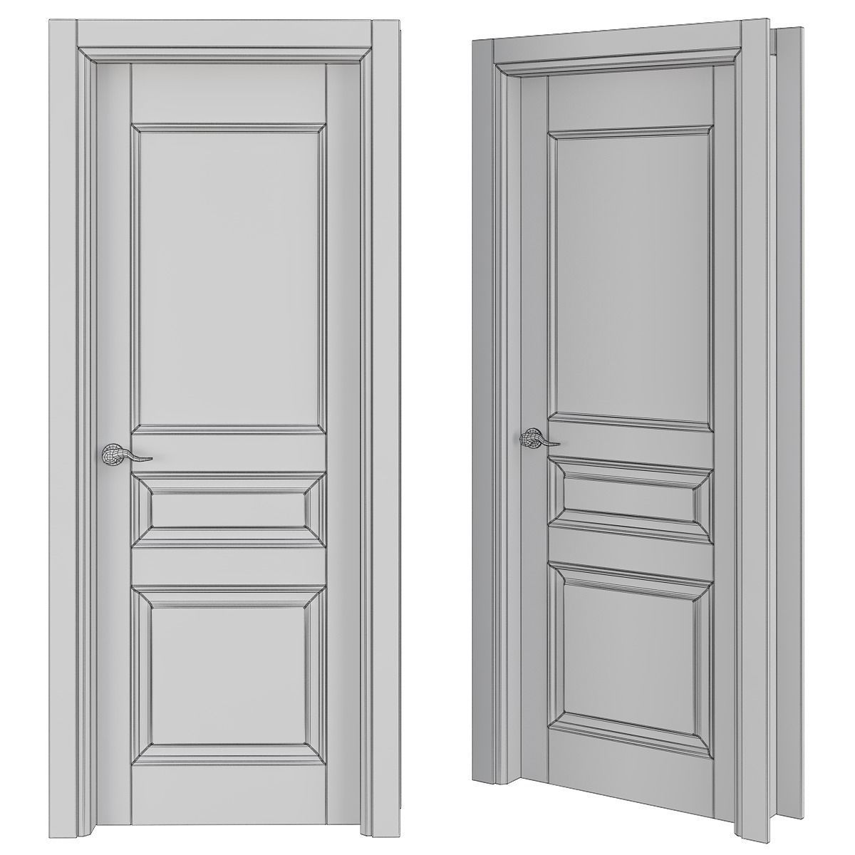 Doors collection 3d models 10 pieces Low-poly 3D model_16
