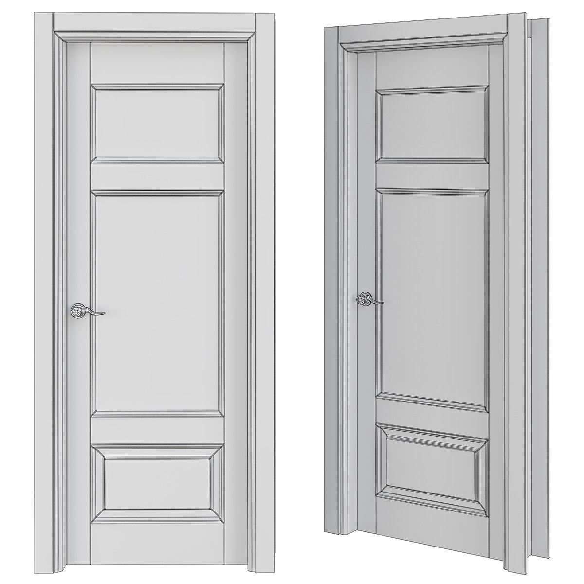 Doors collection 3d models 10 pieces Low-poly 3D model_18