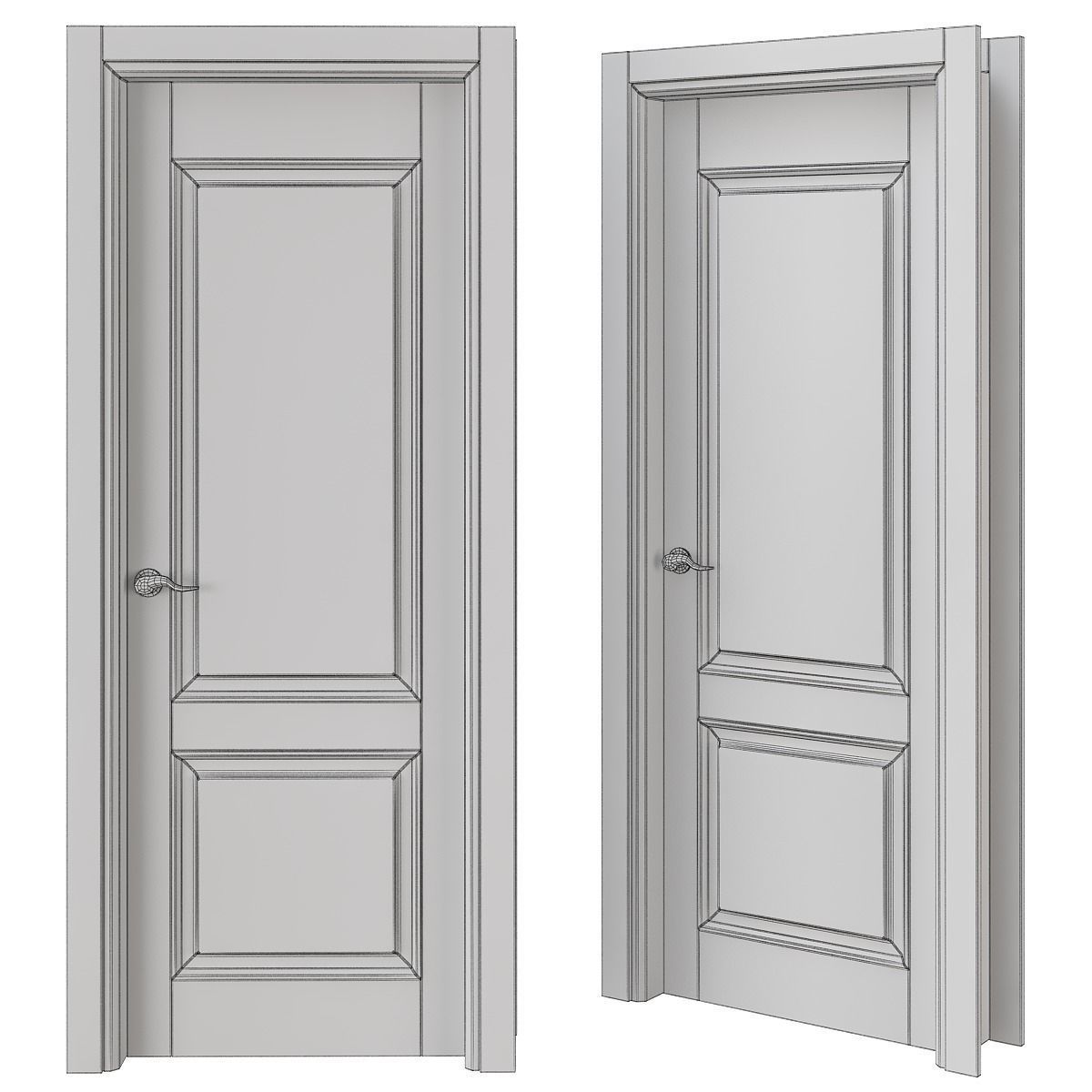 Doors collection 3d models 10 pieces Low-poly 3D model_6