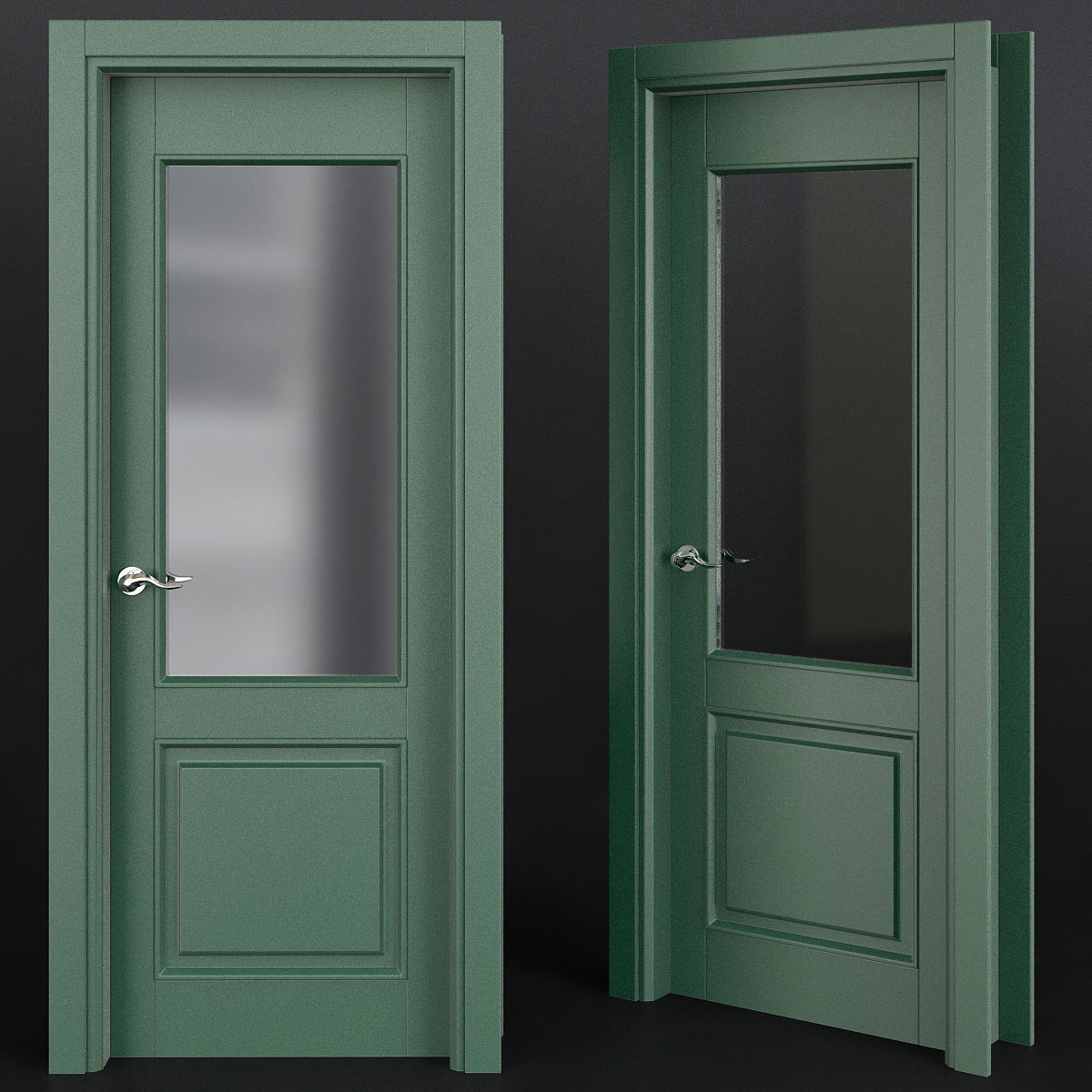 Doors collection 3d models 10 pieces Low-poly 3D model_13