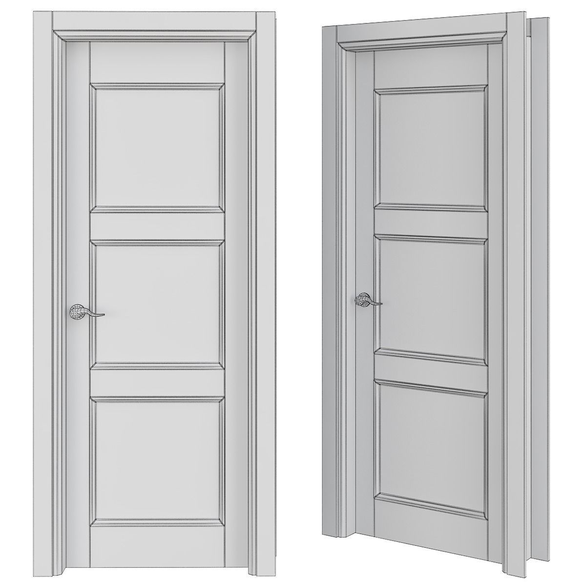 Doors collection 3d models 10 pieces Low-poly 3D model_20