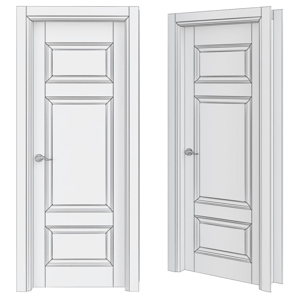Doors collection 3d models 10 pieces Low-poly 3D model_10