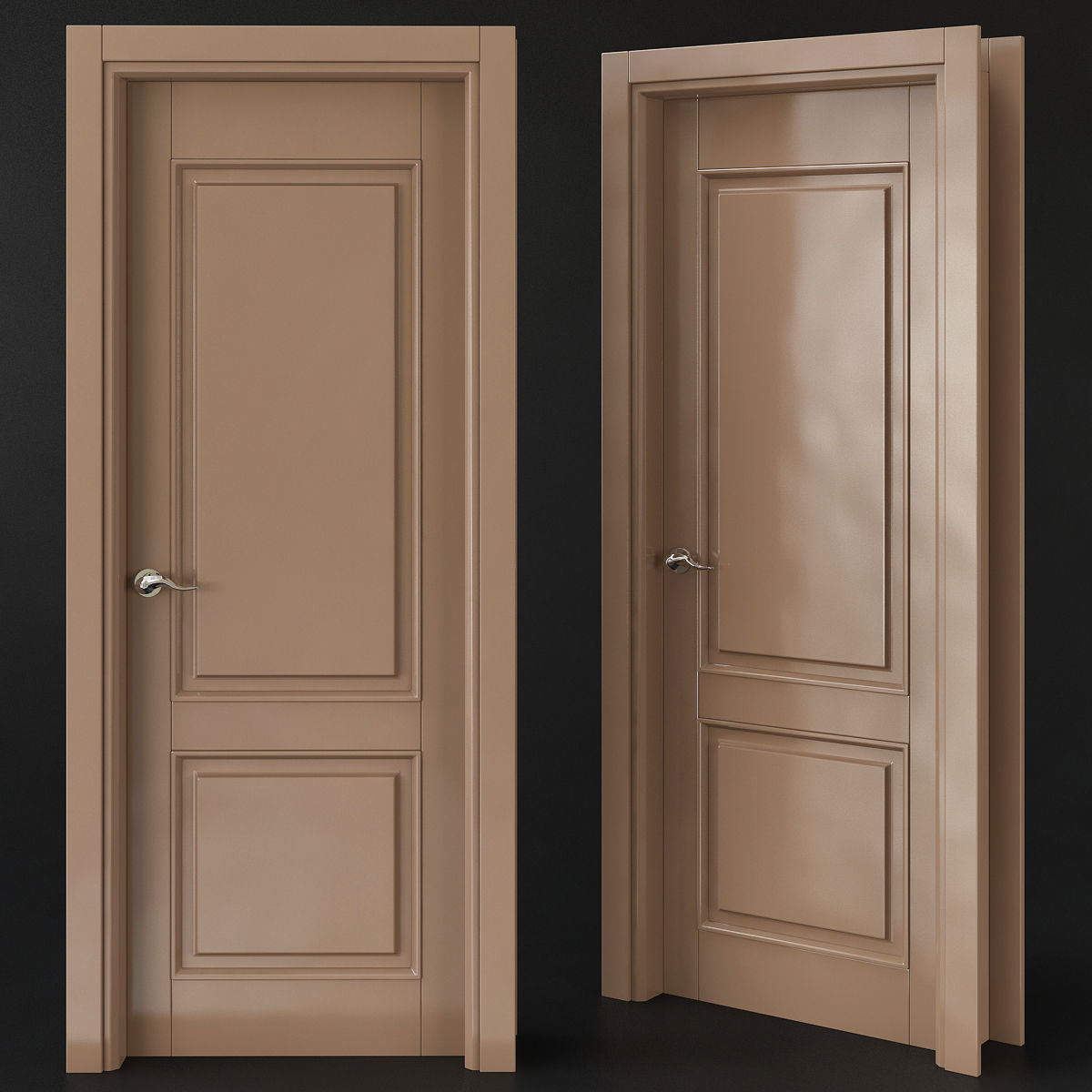 Doors collection 3d models 10 pieces Low-poly 3D model_5