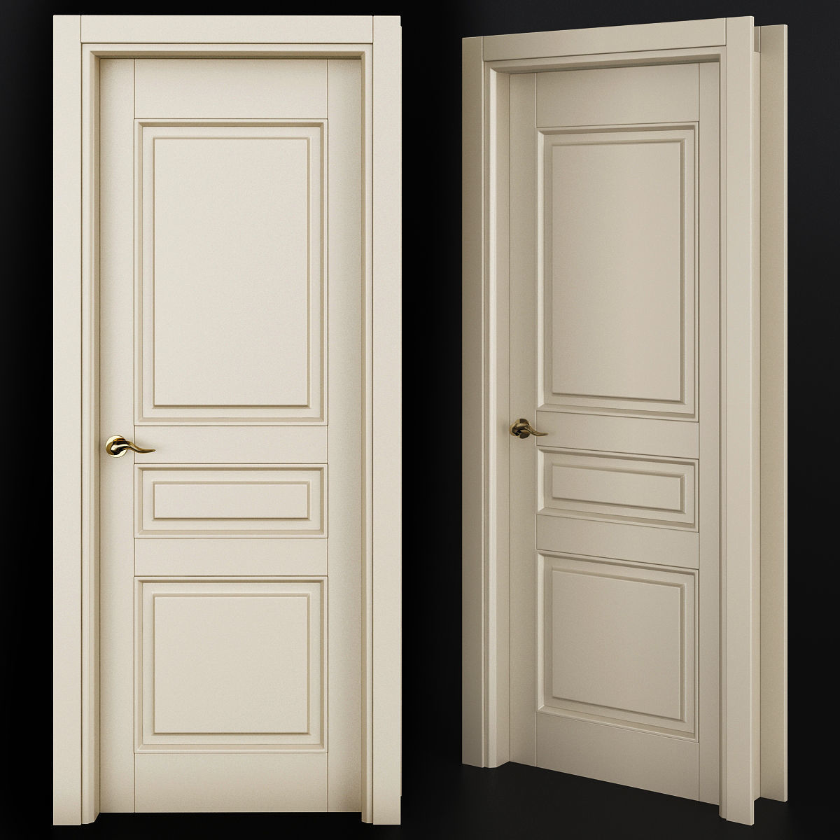 Doors collection 3d models 10 pieces Low-poly 3D model_7
