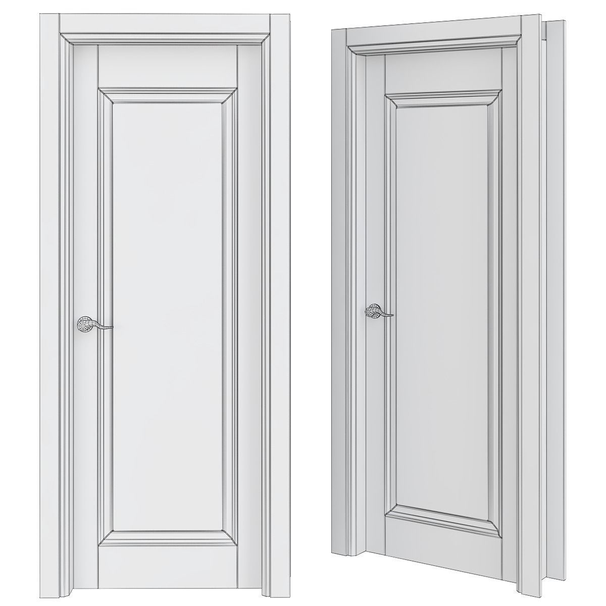 Doors collection 3d models 10 pieces Low-poly 3D model_2