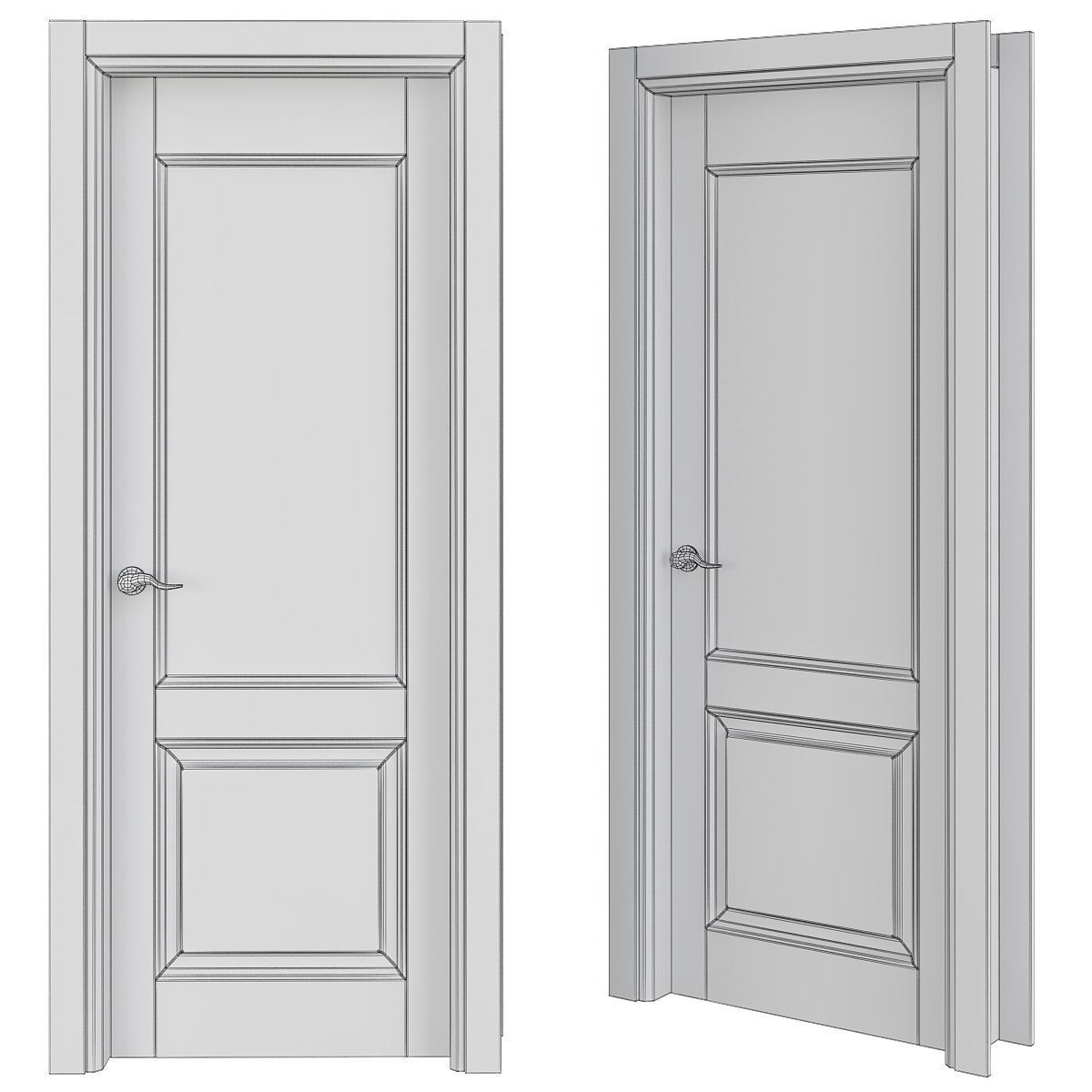 Doors collection 3d models 10 pieces Low-poly 3D model_14