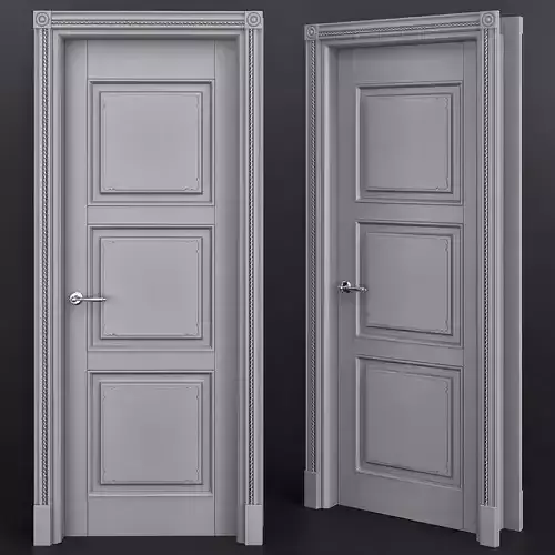 Interior Doors low poly 3d model