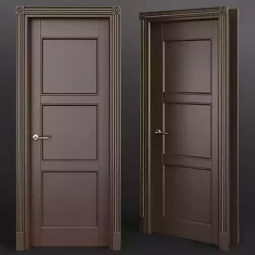 Interior Doors low poly 3d model