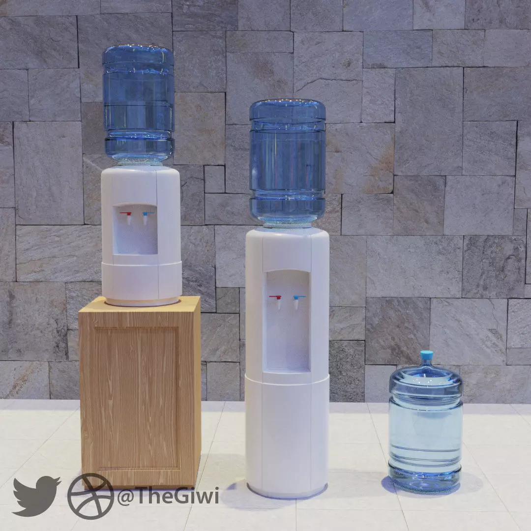 Water Dispensers Set 3D model