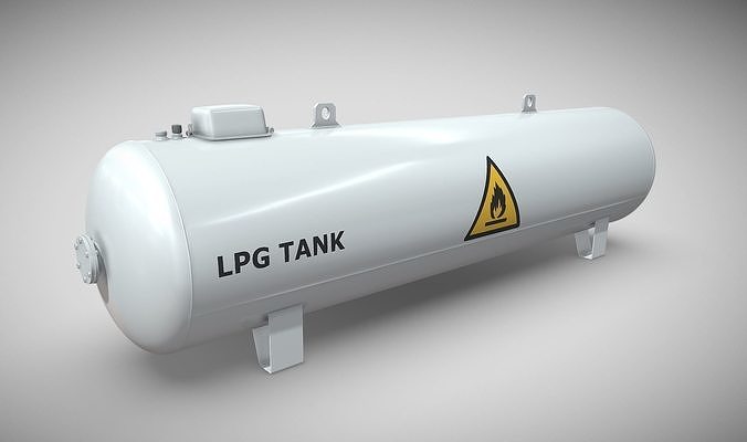 Liquefied Petroleum Gas Tank High-Poly  3D model