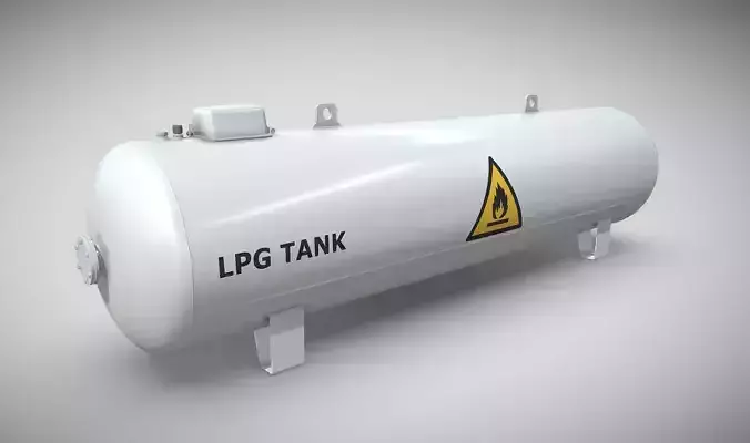 Liquefied Petroleum Gas Tank High-Poly  3D model