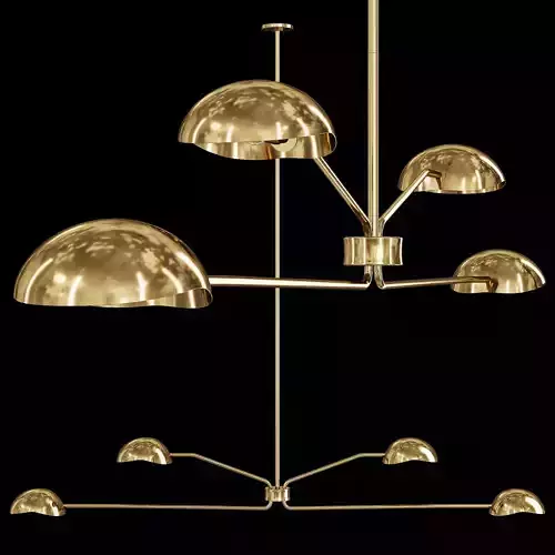 Restoration Hardware CONVESSI LINEAR CHANDELIER 72 Brass 3D model