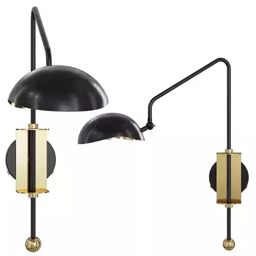 Restoration Hardware CONVESSI SCONCE 23 Black and Brass