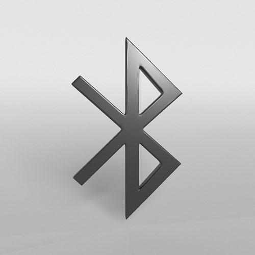 Bluetooth Symbol v1 003 Low-poly 3D model