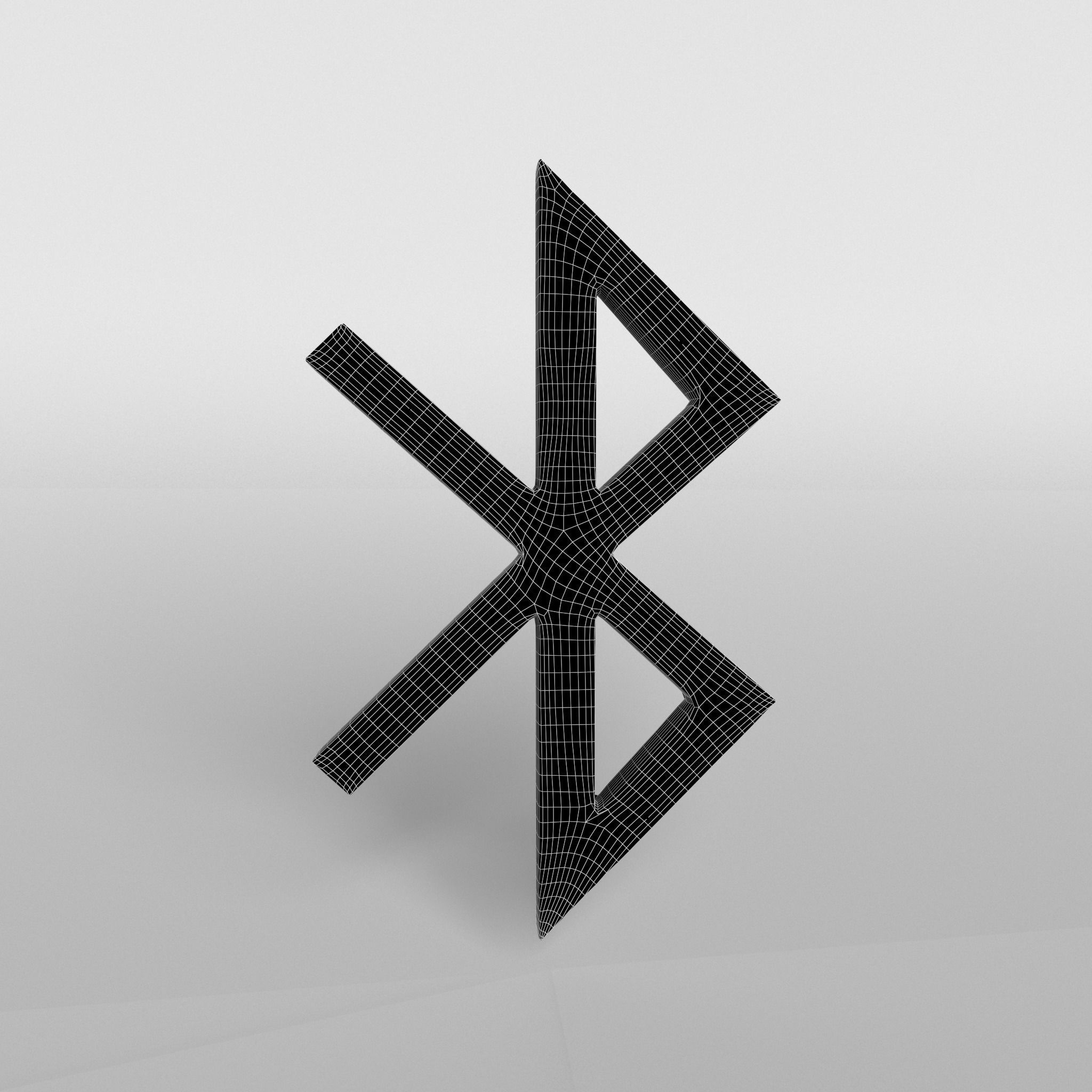 Bluetooth Symbol v1 004 Low-poly 3D model_5