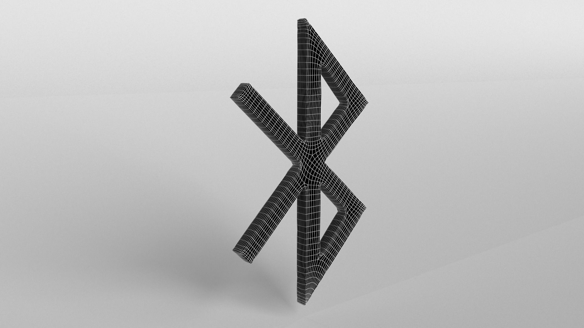 Bluetooth Symbol v1 004 Low-poly 3D model_8
