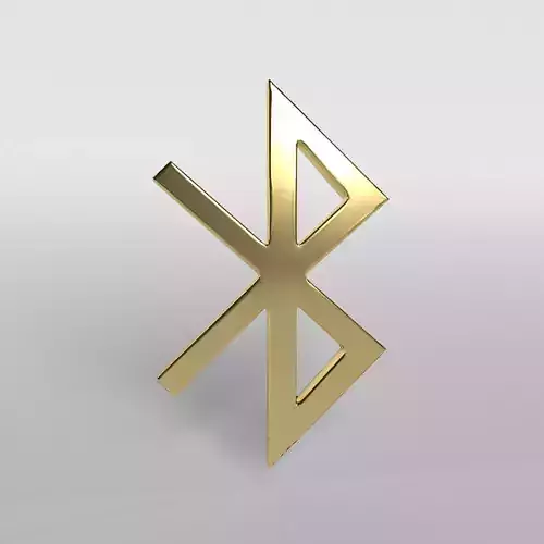 Bluetooth Symbol v1 004 Low-poly 3D model