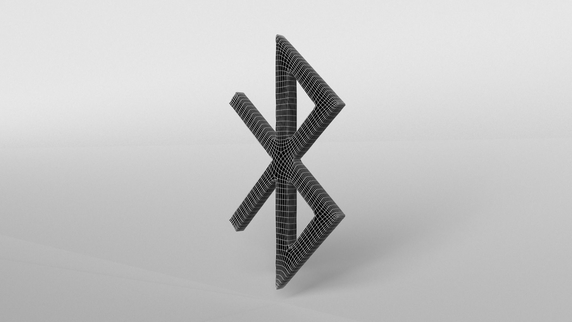 Bluetooth Symbol v1 004 Low-poly 3D model_7