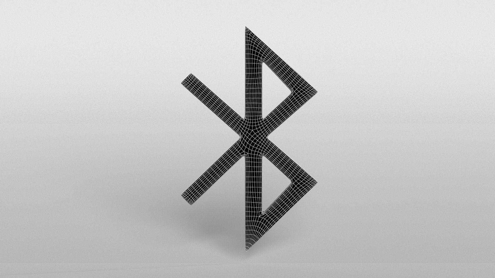 Bluetooth Symbol v1 004 Low-poly 3D model_6