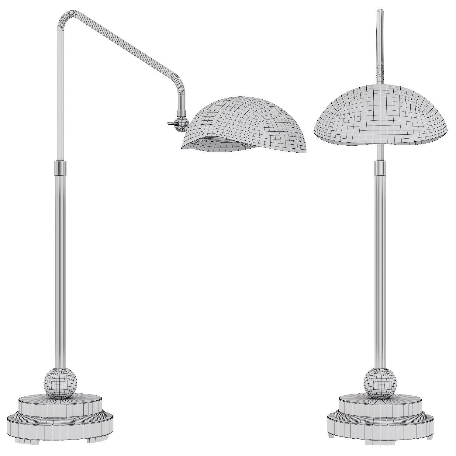 Restoration Hardware CONVESSI TABLE LAMP Black 3D model_1