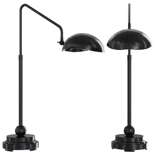 Restoration Hardware CONVESSI TABLE LAMP Black 3D model