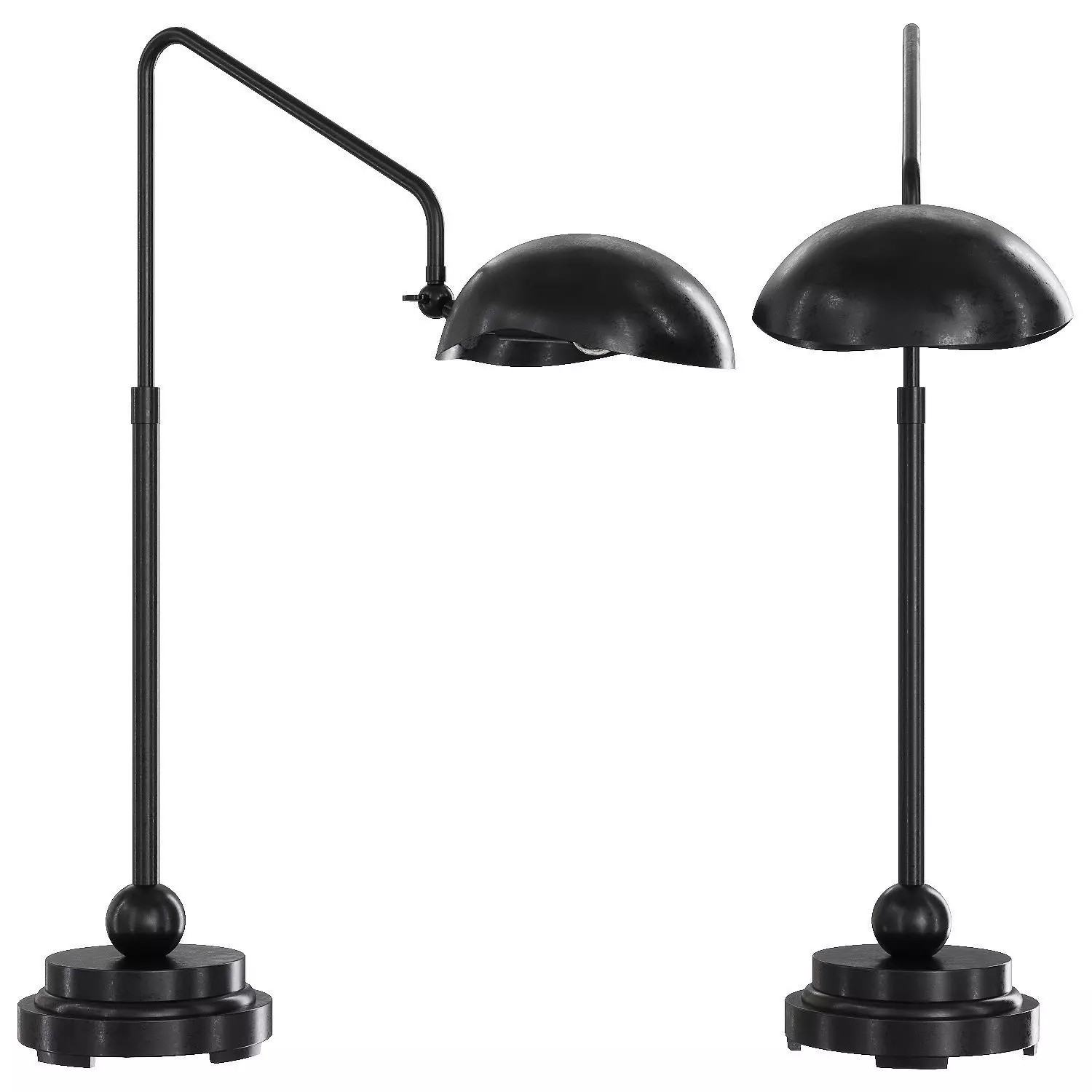 Restoration Hardware CONVESSI TABLE LAMP Black 3D model_0