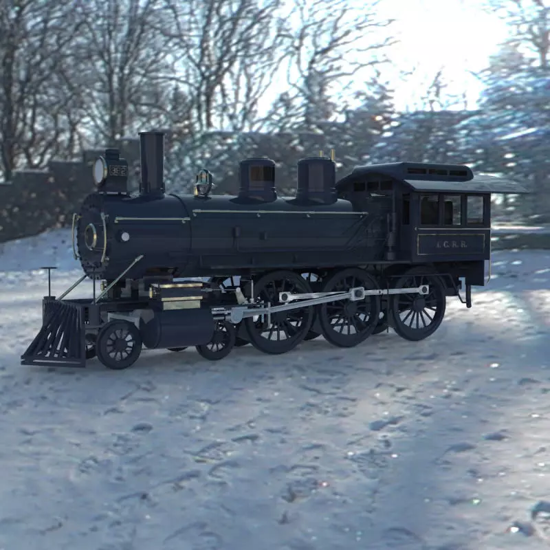 Locomotive 382 obj 3D model_0