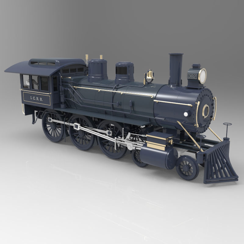 Locomotive 382 obj 3D model_9