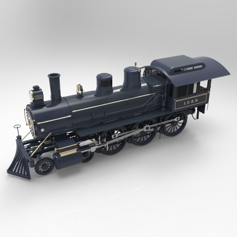 Locomotive 382 obj 3D model_3