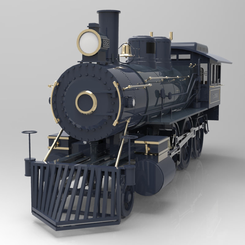 Locomotive 382 obj 3D model_4