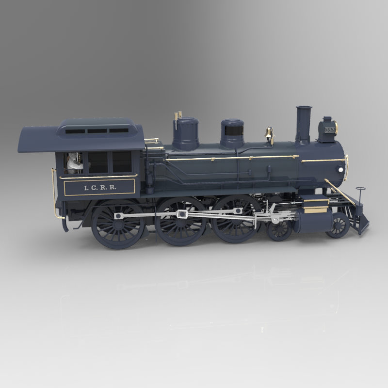 Locomotive 382 obj 3D model_8