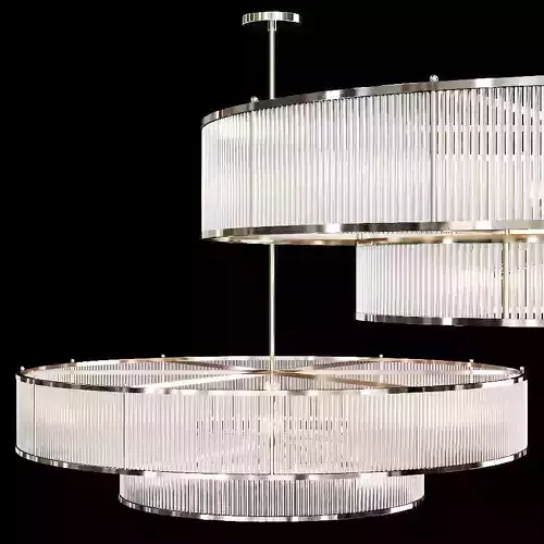 Restoration Hardware MARAIS ROUND CHANDELIER 60 Nickel 3D model