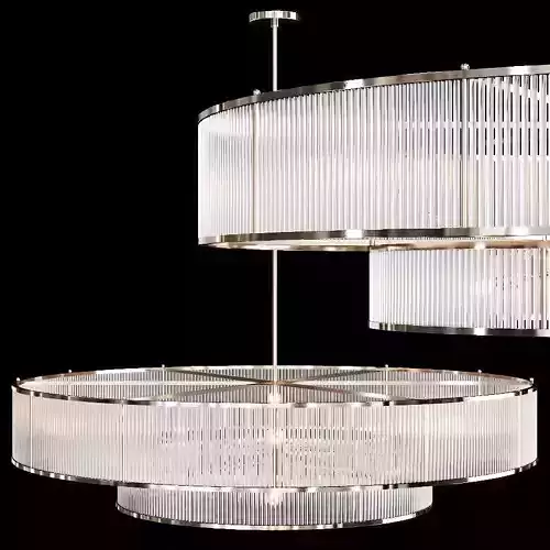 Restoration Hardware MARAIS ROUND CHANDELIER 72 Nickel 3D model