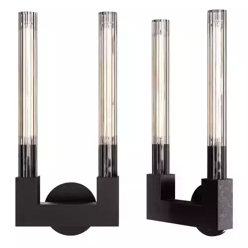 Restoration Hardware CANNELE DOUBLE SCONCE Black