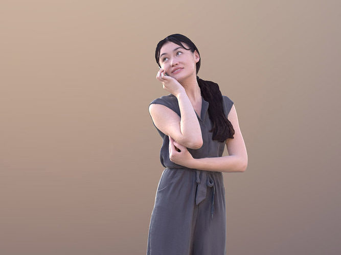 Francine 10360 - Standing Elegant Girl Low-poly 3D model