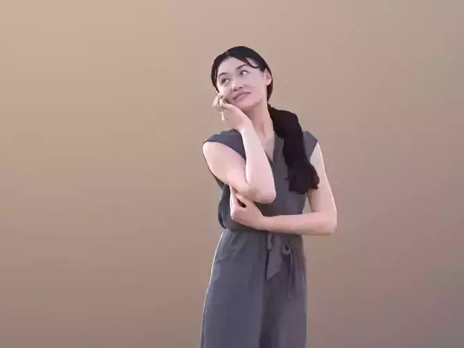 Francine 10360 - Standing Elegant Girl Low-poly 3D model
