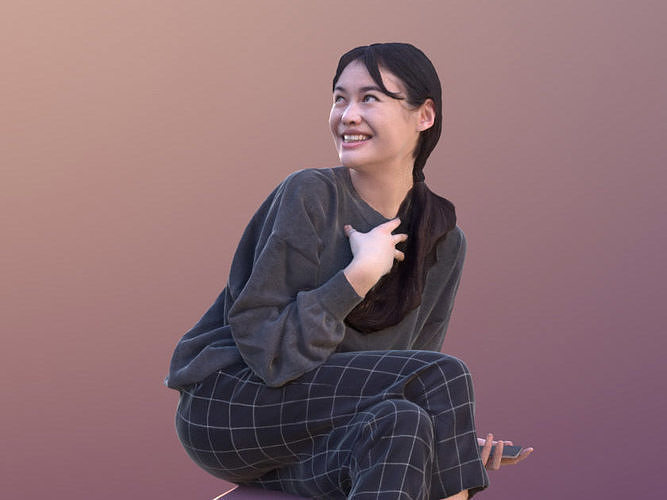 Francine 10354 - Talking Casual Girl Low-poly 3D model